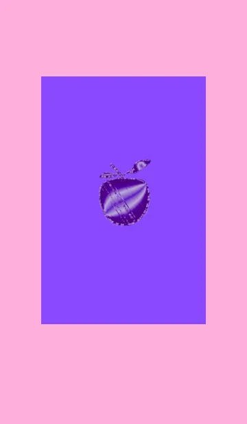 [LINE着せ替え] シンプル紫リンゴの画像1