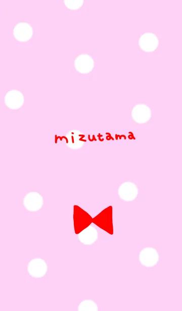 [LINE着せ替え] 水玉と赤いろリボン。の画像1