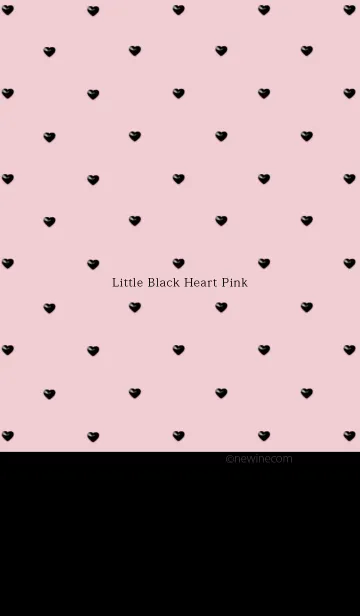 [LINE着せ替え] リトル ブラック ハート ピンクの画像1