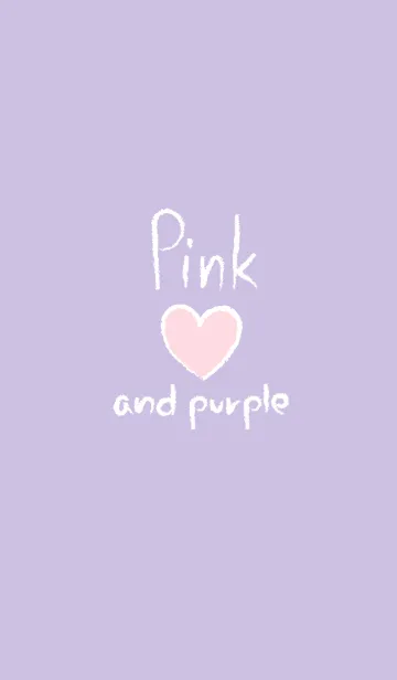 [LINE着せ替え] PINKハート ～薄紫ベースの画像1