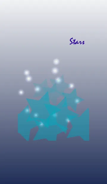 [LINE着せ替え] Blue-stars in blue-gradationの画像1