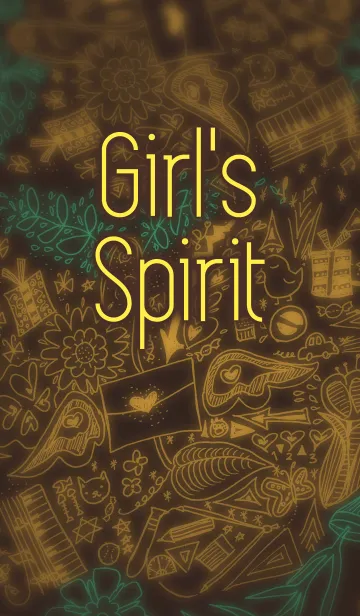 [LINE着せ替え] Girl's Spirit Theme (Brown)の画像1