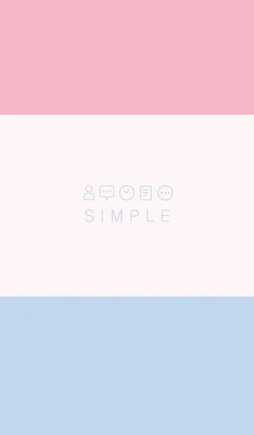 [LINE着せ替え] シンプル(ピンク ブルー)V.3の画像1