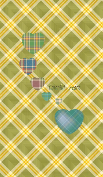 [LINE着せ替え] カラフルハート 12の画像1