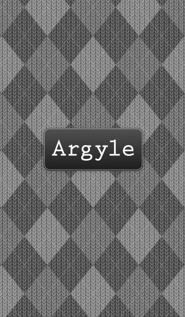 [LINE着せ替え] Argyle knit "Black"の画像1