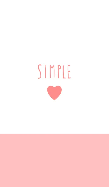 [LINE着せ替え] シンプル・パステルレッド・ハートの画像1