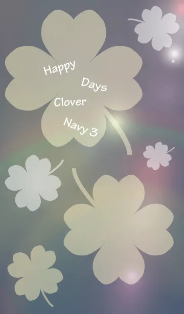 [LINE着せ替え] Happy Days Clover Navy 3の画像1
