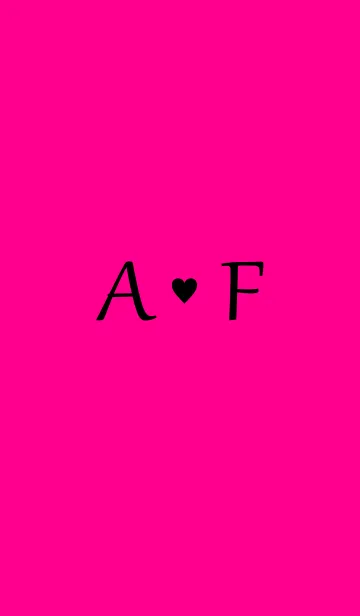 [LINE着せ替え] Initial "A ＆ F" Vivid pink ＆ black.の画像1