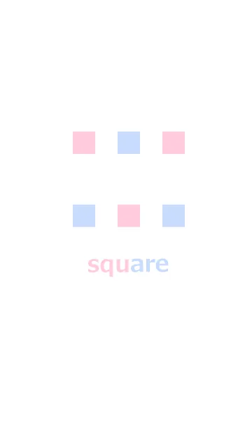 [LINE着せ替え] ピンク四角と水色四角の画像1