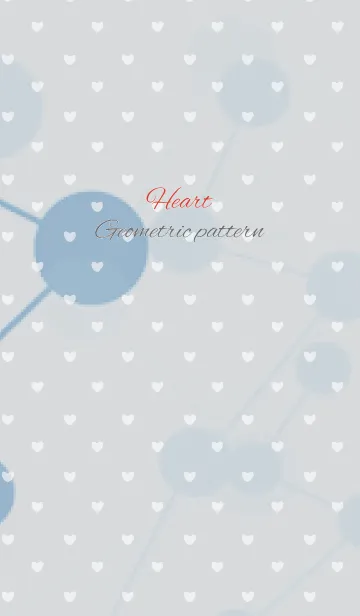[LINE着せ替え] Geometric pattern / light blue (heart)の画像1