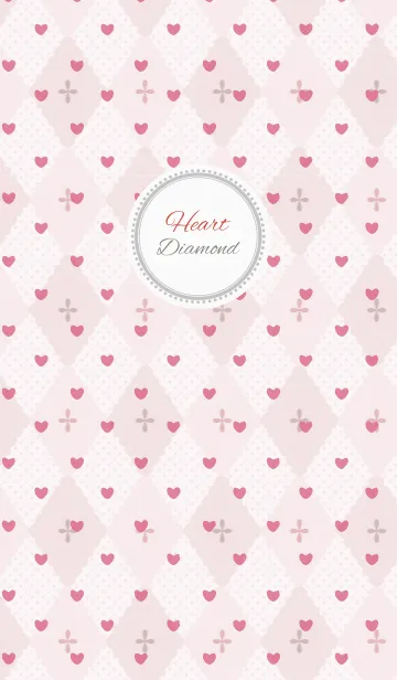 [LINE着せ替え] Diamond2 / pink (heart)の画像1