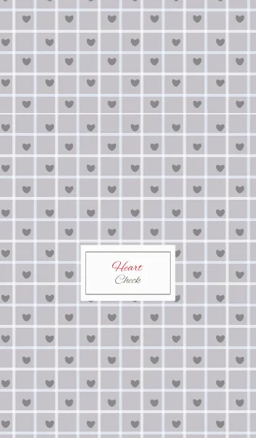 [LINE着せ替え] check3 / gray (heart)の画像1