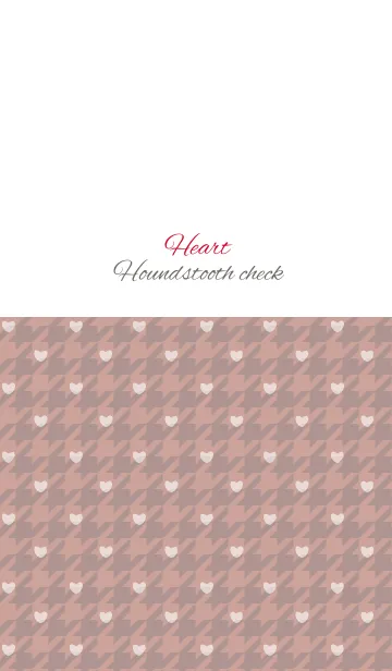 [LINE着せ替え] houndstooth check / pink (heart)の画像1