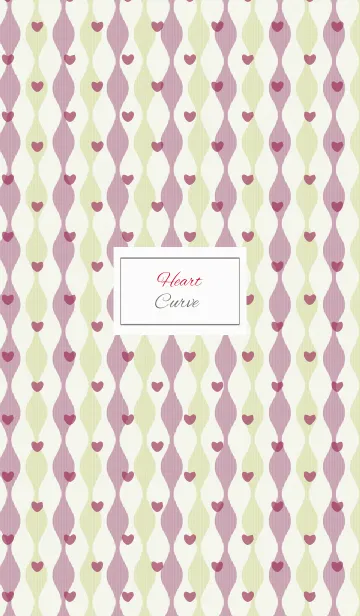 [LINE着せ替え] curve / green (heart)の画像1