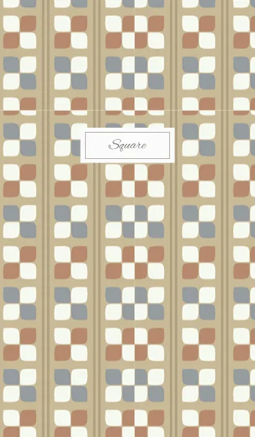 [LINE着せ替え] square / brownの画像1