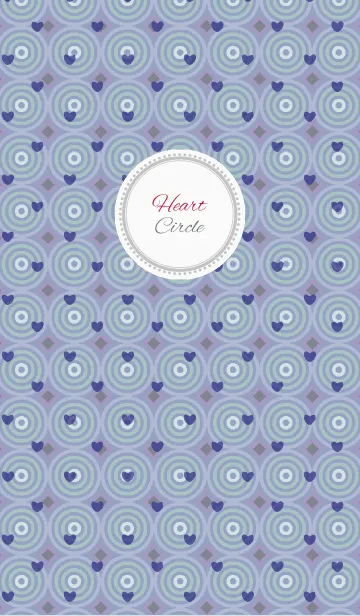 [LINE着せ替え] circle / blue (heart)の画像1