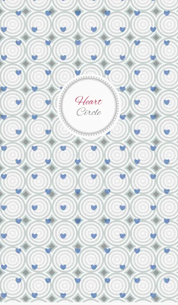 [LINE着せ替え] circle / gray (heart)の画像1