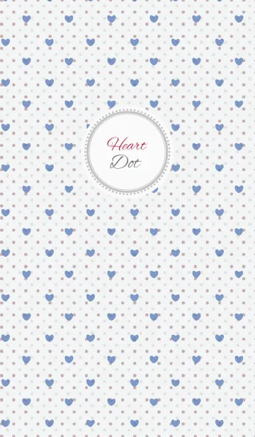 [LINE着せ替え] Dot1 / gray (heart)の画像1