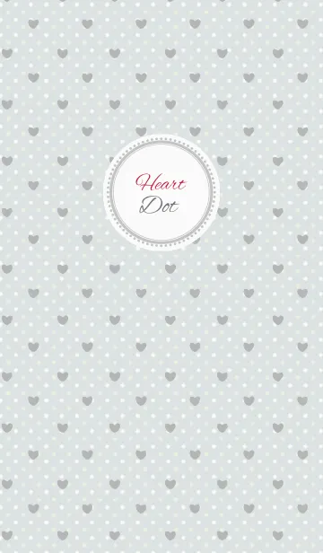 [LINE着せ替え] Dot1 / blue (heart)の画像1