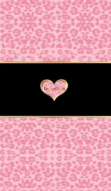 [LINE着せ替え] Leopard heart pinkの画像1