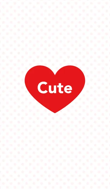 [LINE着せ替え] かわいいハート(赤)の画像1