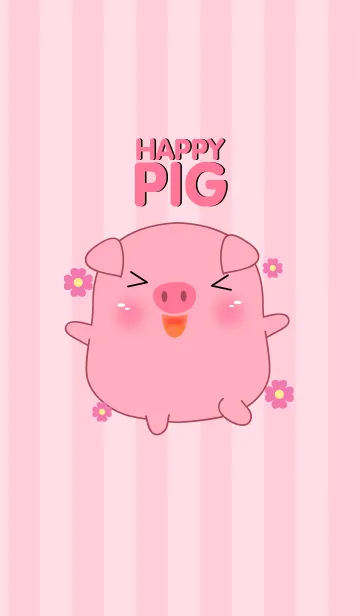 [LINE着せ替え] Happy Fat Pig Theme(jp)の画像1