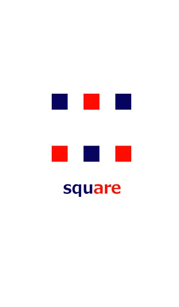 [LINE着せ替え] 青色四角と赤色四角の画像1