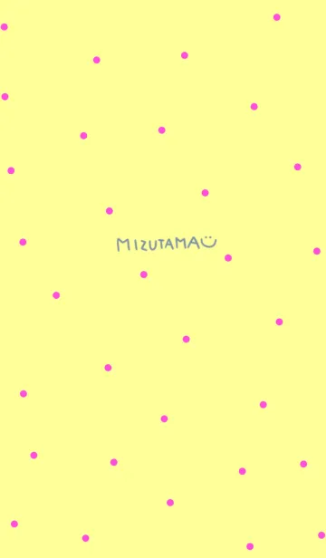 [LINE着せ替え] ピンクの水玉とパステルイエローの画像1