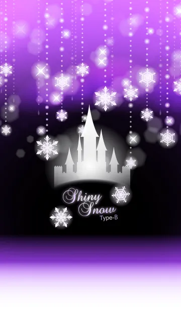 [LINE着せ替え] シャイニースノー☆☆☆ Type-B 雪+紫の画像1