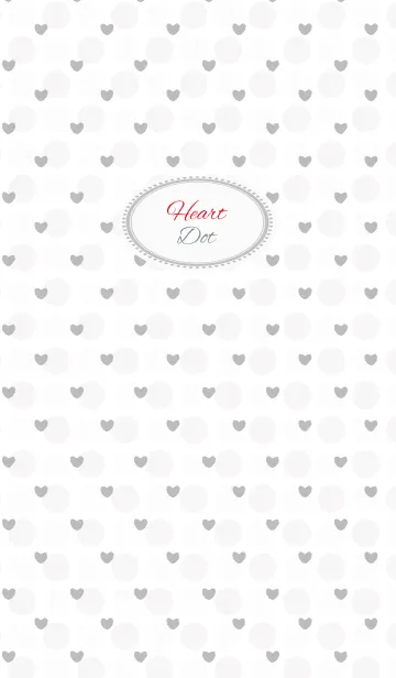 [LINE着せ替え] Dot2 / light blue and gray (heart)の画像1