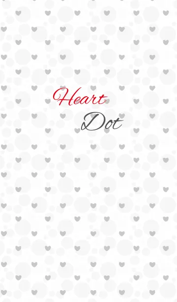 [LINE着せ替え] Dot3 / gray and blue (heart)の画像1