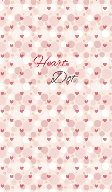 [LINE着せ替え] Dot3 / pink (heart)の画像1