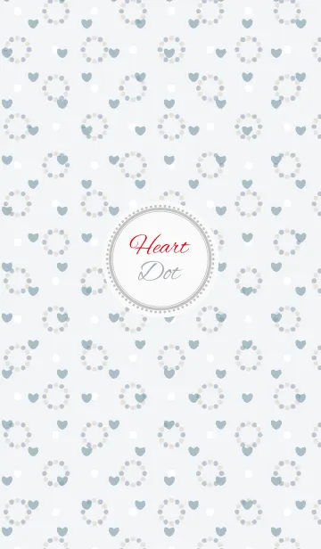 [LINE着せ替え] Dot4 / blue green (heart)の画像1