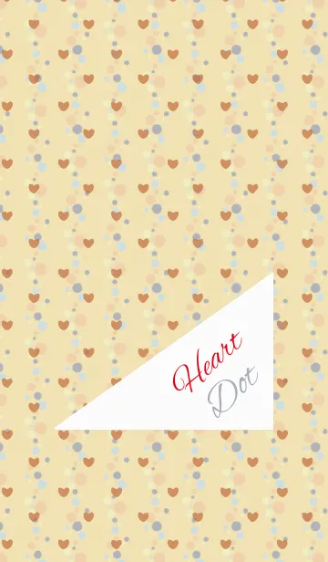 [LINE着せ替え] Dot5 / yellow (heart)の画像1
