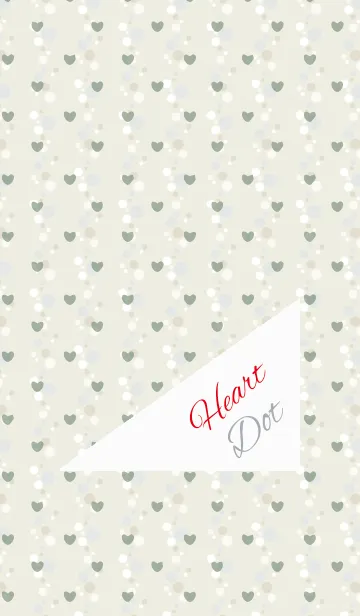 [LINE着せ替え] Dot5 / green (heart)の画像1
