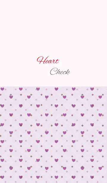 [LINE着せ替え] Check4 / pink (heart)の画像1