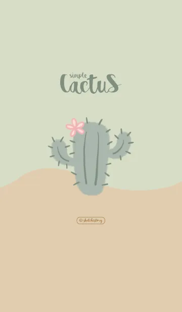 [LINE着せ替え] Simple Cactus (Calm)の画像1