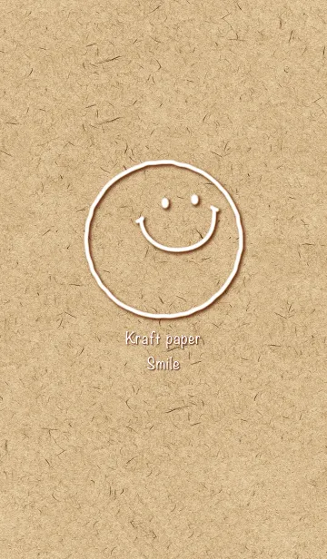 [LINE着せ替え] クラフトペーパー♥スマイルの画像1