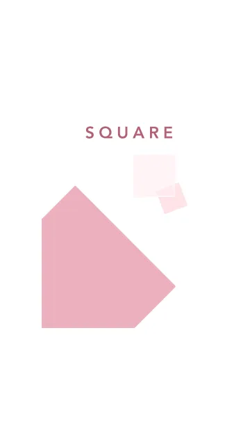 [LINE着せ替え] シンプル スクエア※ピンクの画像1