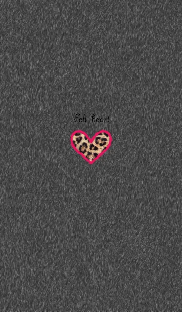 [LINE着せ替え] フェルトはーと-グレーとレオパード-の画像1