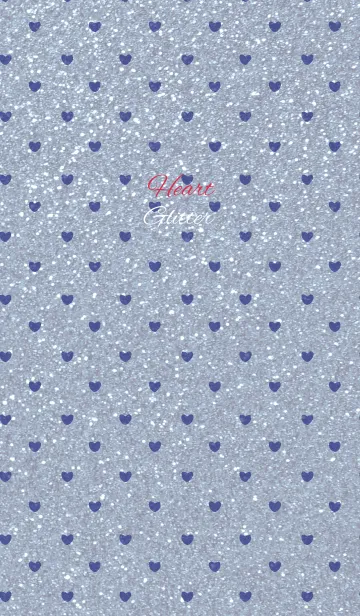 [LINE着せ替え] Glitter / blue (heart)の画像1