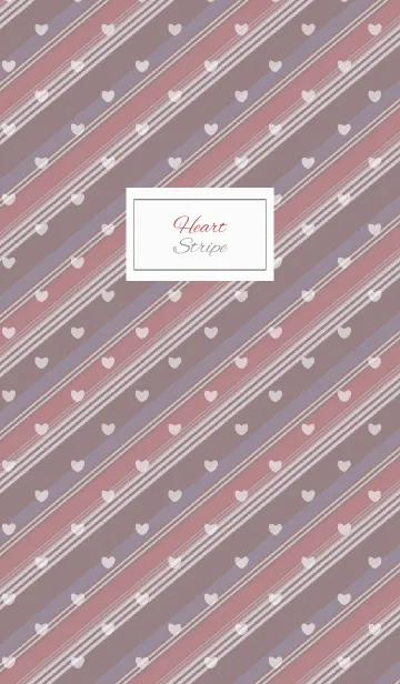 stripe2 / pink (heart)の着せ替えメイン画像