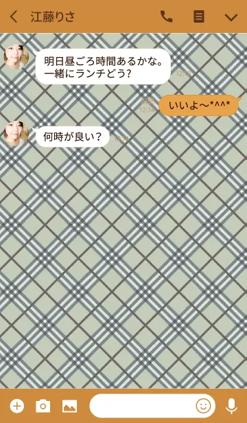 [LINE着せ替え] Check5 / greenの画像3