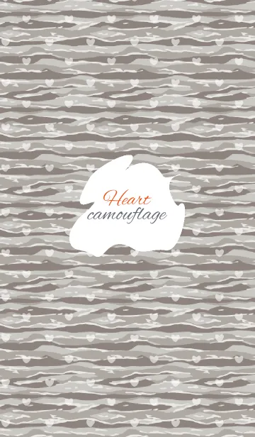 [LINE着せ替え] camouflage2 / gray (heart)の画像1