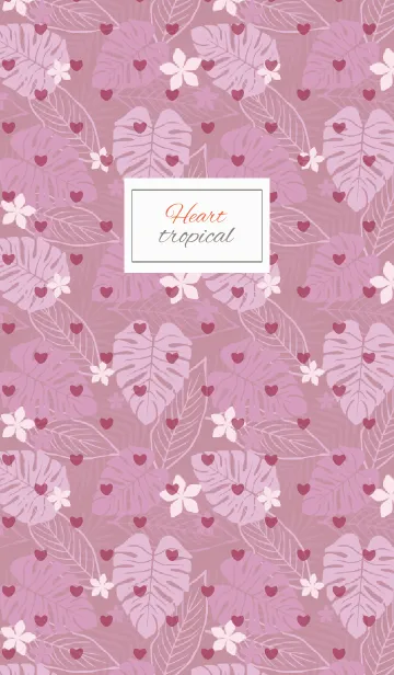 [LINE着せ替え] tropical / pink (heart)の画像1