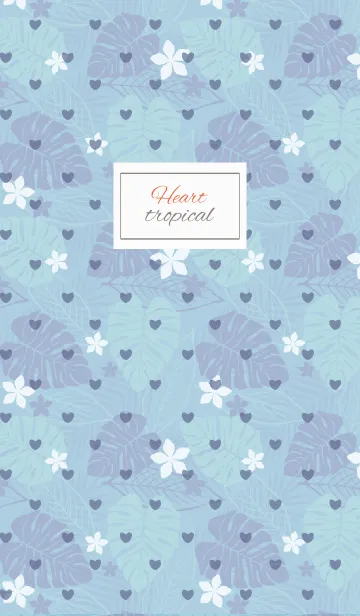 [LINE着せ替え] tropical / blue (heart)の画像1