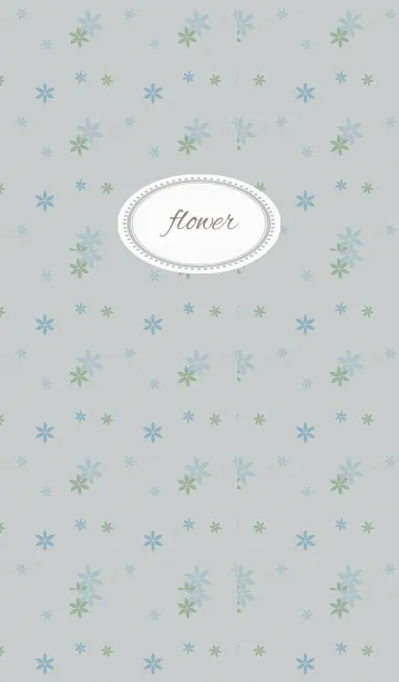 [LINE着せ替え] flower3 / gray and pinkの画像1