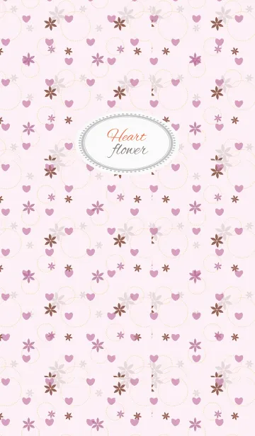 [LINE着せ替え] flower3 / pink (heart)の画像1