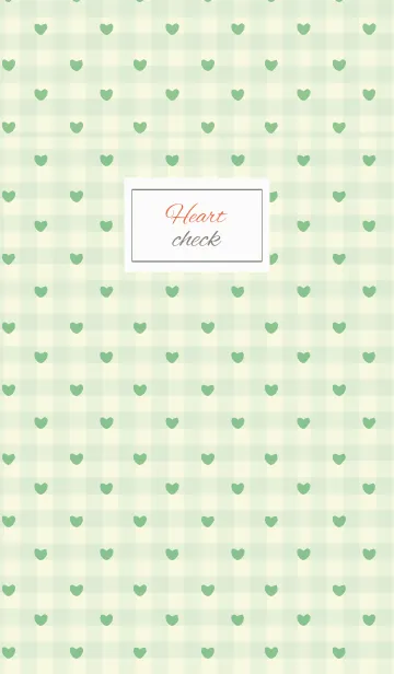 [LINE着せ替え] check6 / yellow green (heart)の画像1