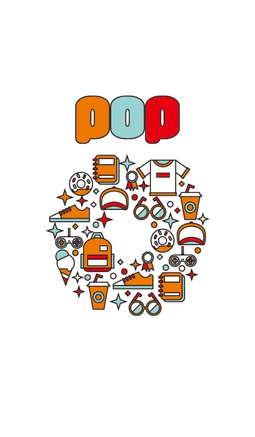 [LINE着せ替え] ポップでカラフルなアイコンによるデザインの画像1